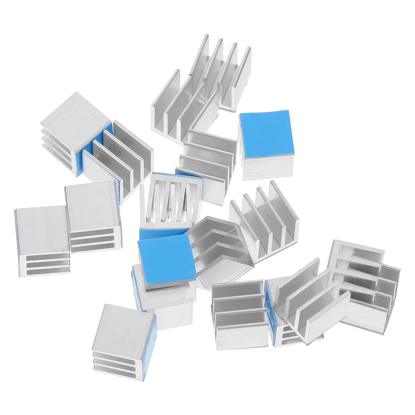 

20pcs Aluminum Heatsink With Adhesive Tape Cooling Fin Block For Cpu Gpu Router Laptop Universal Heat Sink Cooling Solution