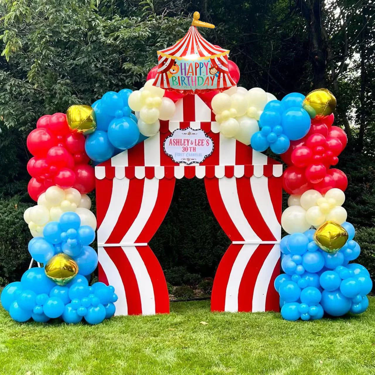 137pcs Carnival Circus Balloon Arch Kit Yellow Red Blue Ballon Garland Kids First Birthday Party Decoration Baby Shower Globos