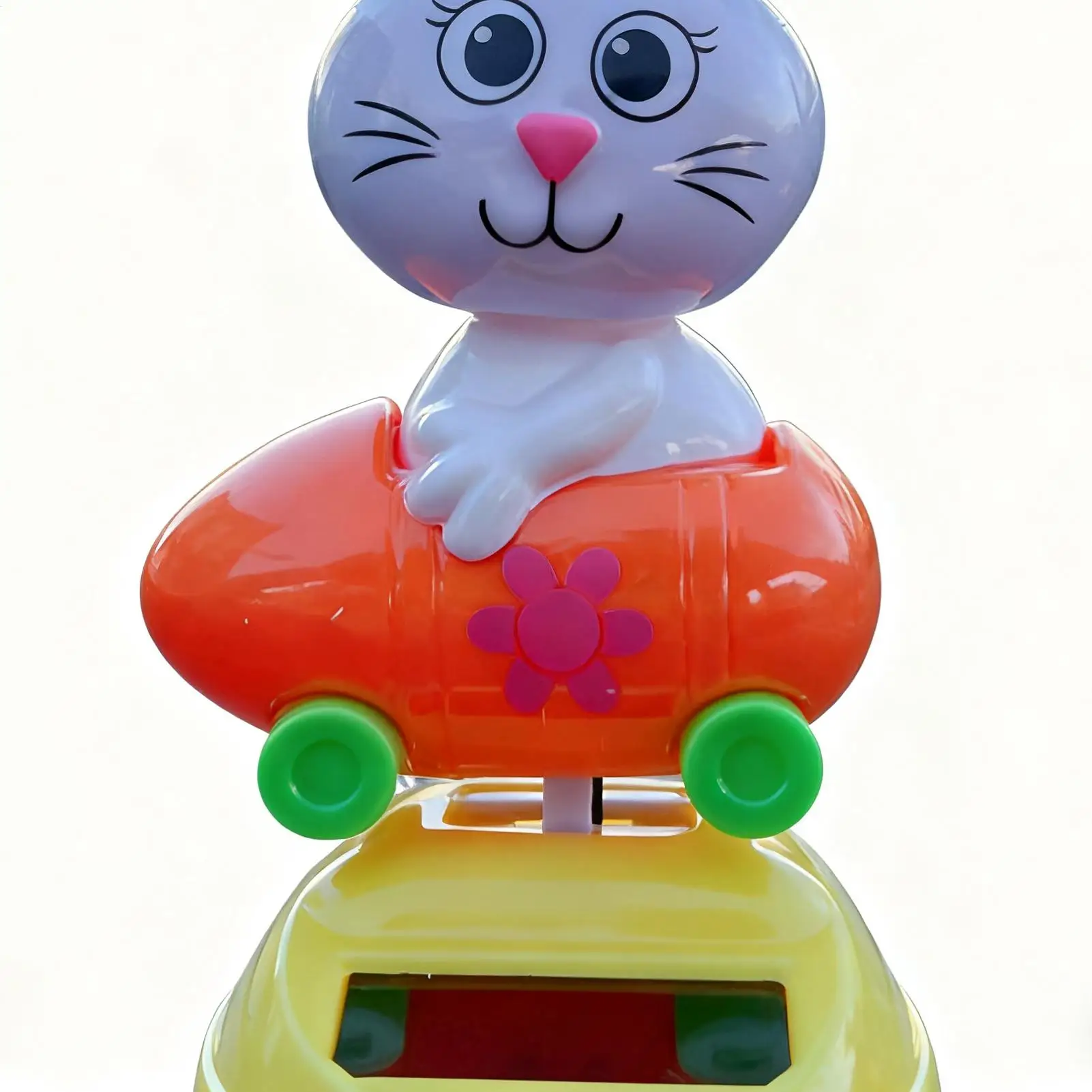 Figuras de dança movidas a energia solar coelho agitando boneca brinquedo decoração coelho dança solar bobble balançando cabeça para mesa de escritório do carro