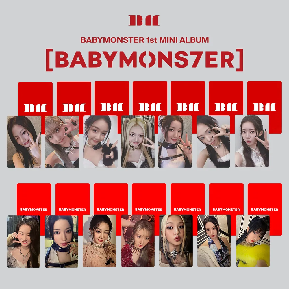 7Pcs/Set BABYMONSTER Idol Girl New Album Series Lomo Cards HD Printd Photocards PHARITA CHIQUITA RUKA ASA RORA AHYEON Fans Gift
