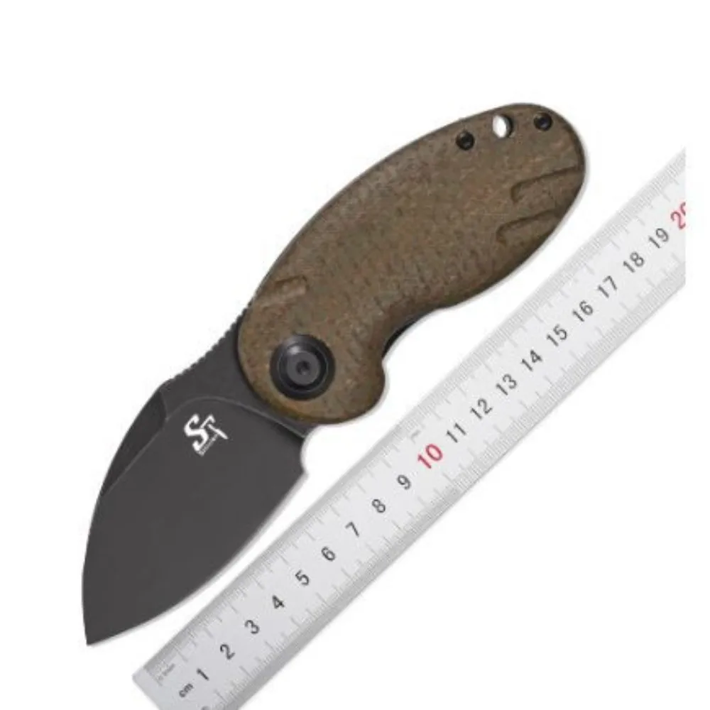 

Мини-карманный складной нож ST-153, стальное лезвие 14C28N, нож EDC с ручкой G10/Micarta, портативные флипперские спасательные фруктовые ножи для выживания