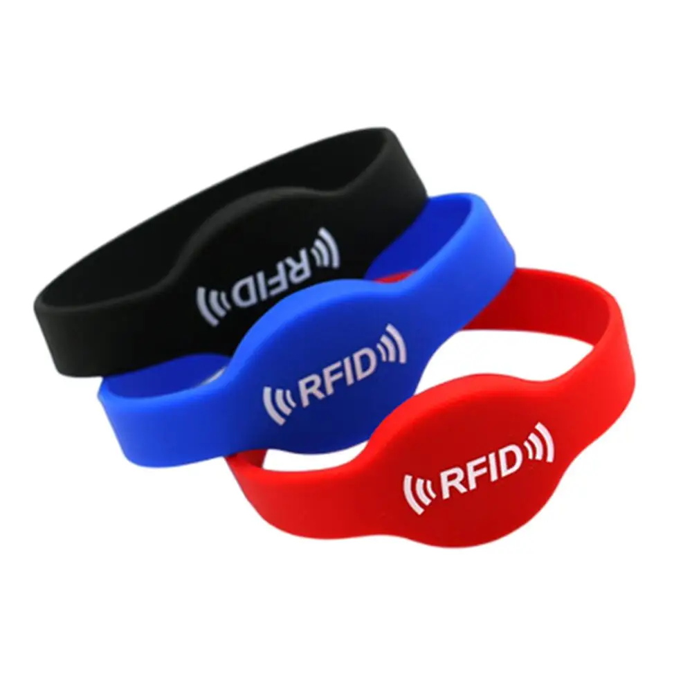 1Pcs T5577 EM4205 EM4305 Rewritable Waterpoof Writable Rewrite 125khz ID Duplicator Silicone RFID Wristband