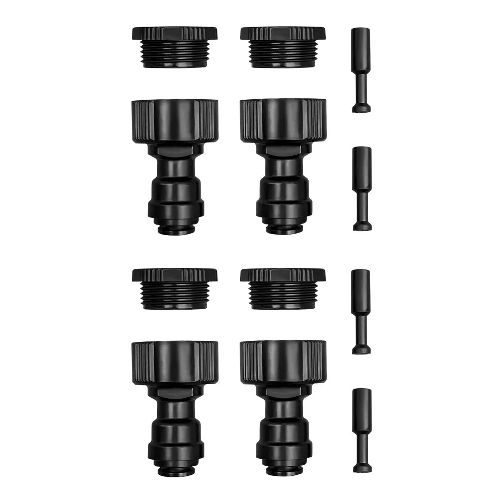 Irrigation Quick Connect Fittings for 8mm Outer Diameter Tubing with 5/8 Inch Faucet Connections and Tool Free Assembly