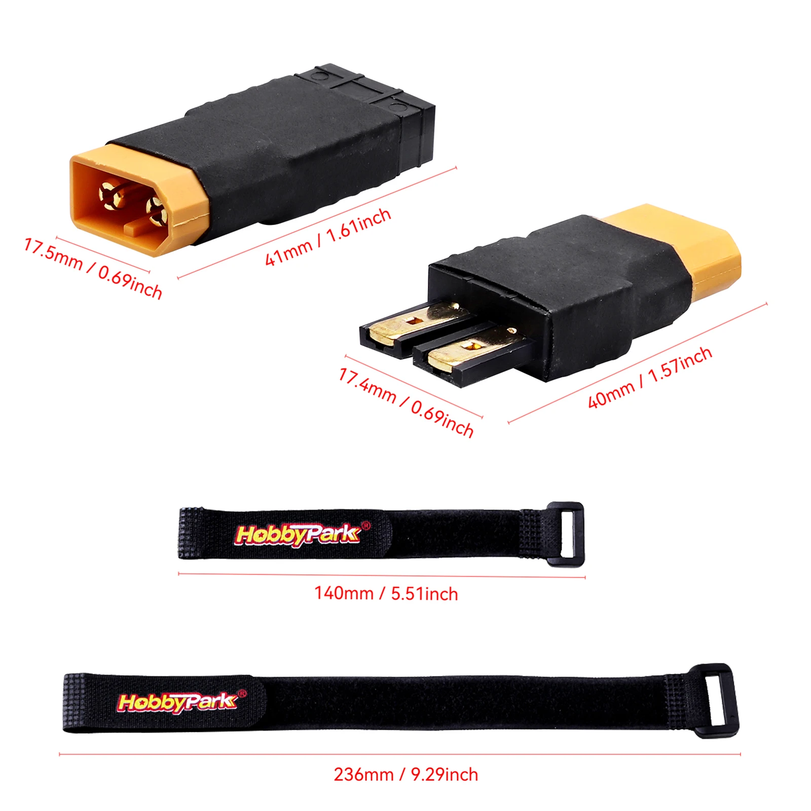 Hobbypark For Traxxas TRX To XT60 Rc Battery Charger Adapter Connector For Slash Rustler Stampede Bandit E Revo Rc Cars