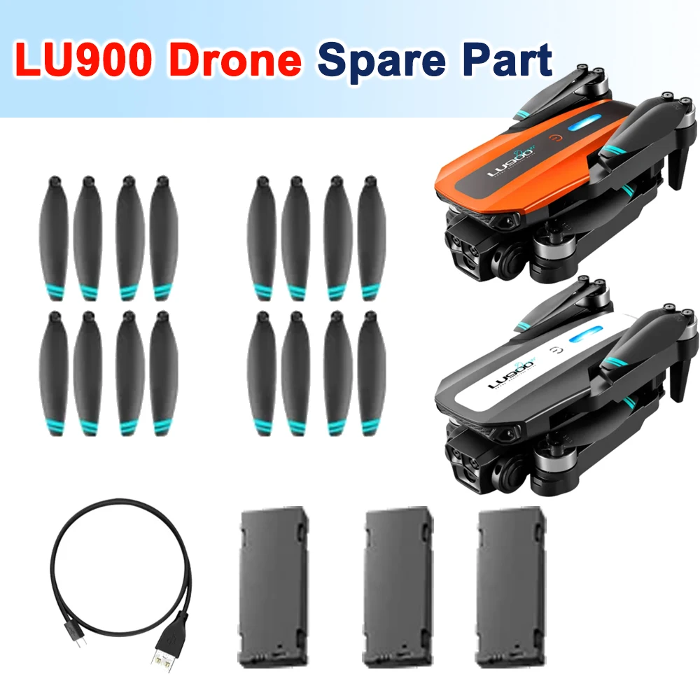 

LU900 Brushless Motor Drone Spare Part Propeller Props Maple Leaf Wing Blade / Battery / USB Charger Part Accessory