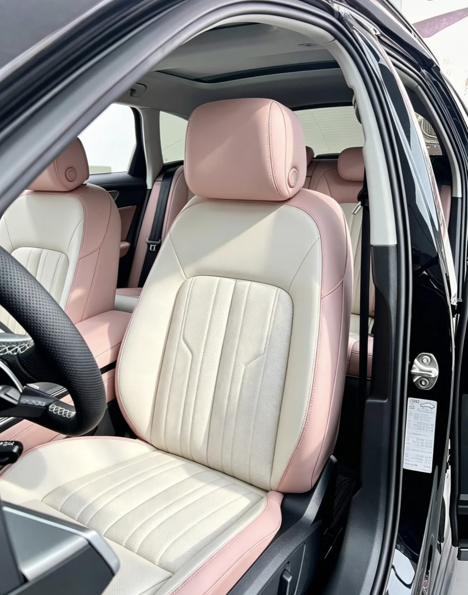 Für Audi A6 C8 2020 Maßgefertigte Autositzbezüge Luxuriöses Nappaleder 100% Passgenau Innenausstattung 360 ° Vollständige Abdeckung – Detail 7