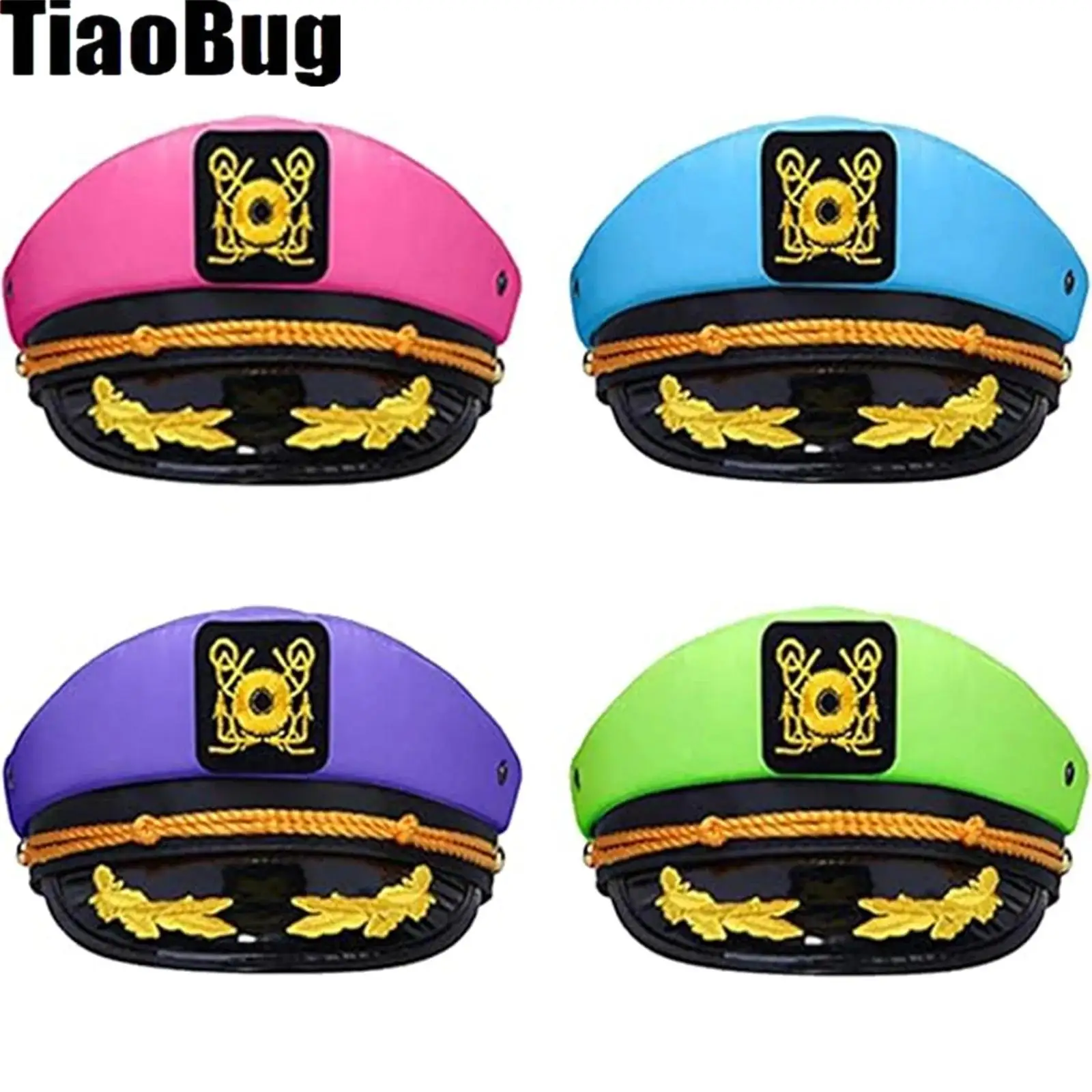 

Captain Party Hat for Men Women Adjustable Sailor Hats Boat Cruise Yacht Rock Costume Dress Up