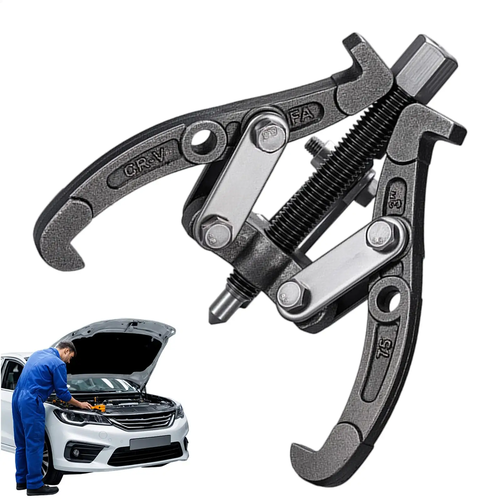 Gear Puller 3/4/6/8 Inch 3 Jaw Reversible Pulley Remover Tool Bearing Flywheel Removal Kit  for Bearings Flywheels Pulleys Hubs