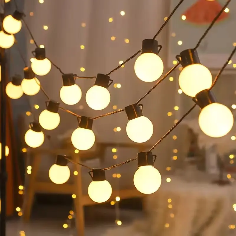 1PC LED Solar Light String,Outdoor White Balls Decoration Lights Hanging Lights For Garden,Yard,Patio,Balcony,Camping&Holidays