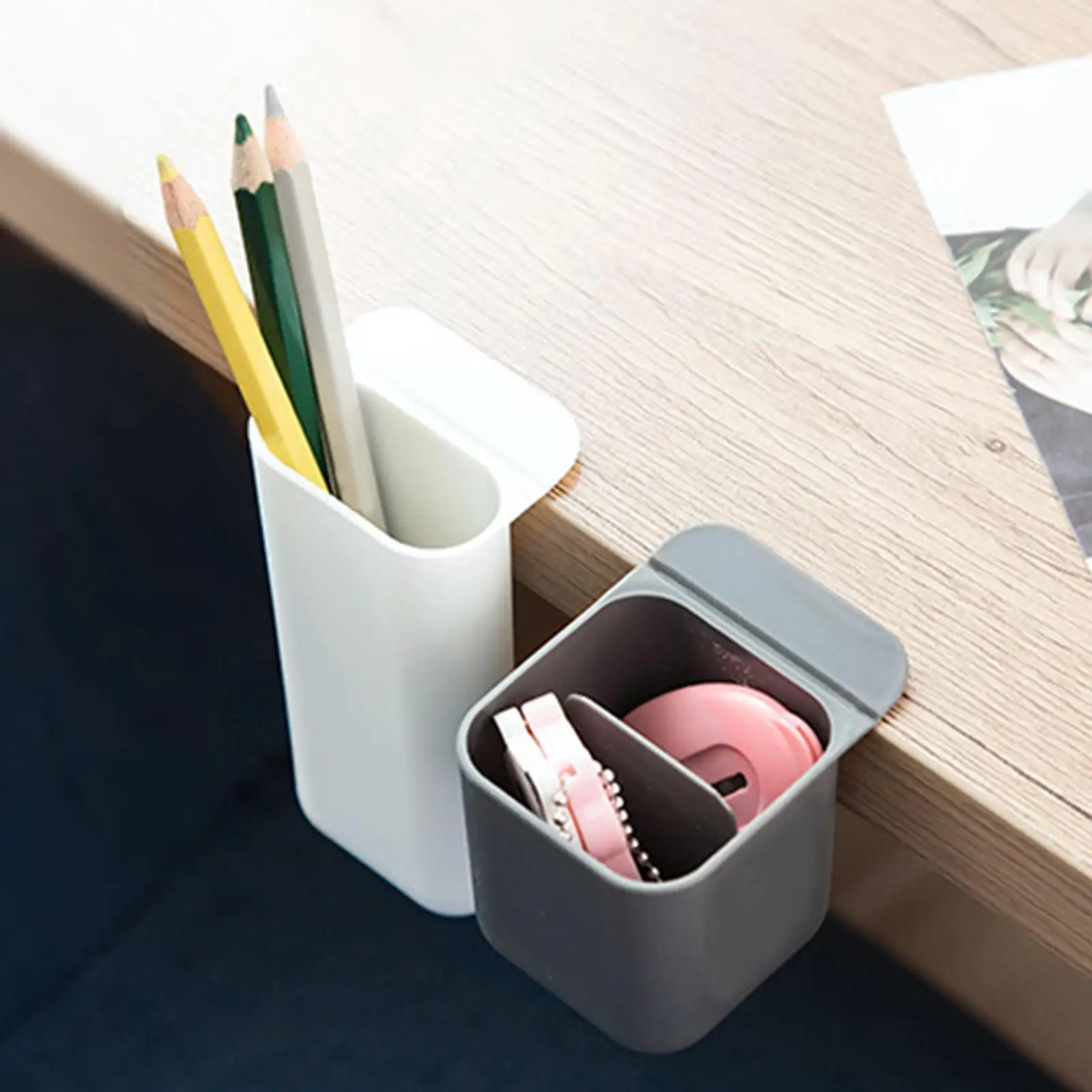 2-4pack Computer Monitor Pocket Pencil Holder Desktop Accessories Office