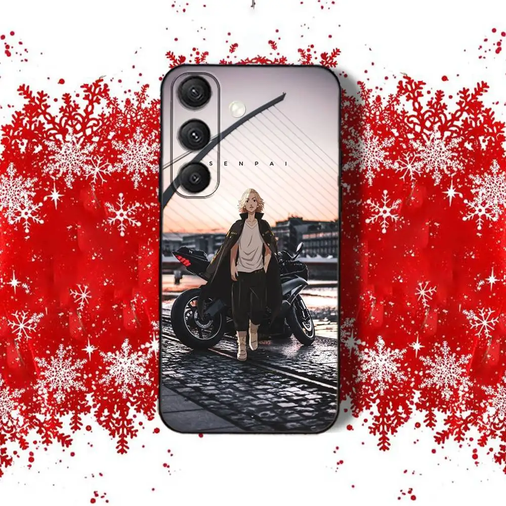 เคสโทรศัพท์ลายอนิเมะ Tokyo Revengers สำหรับ Samsung S22,S24,S20,S25,S23,S30,S21,Ultra,Plus,Fe,Lite 4G,5G สีดำ แบบนิ่ม