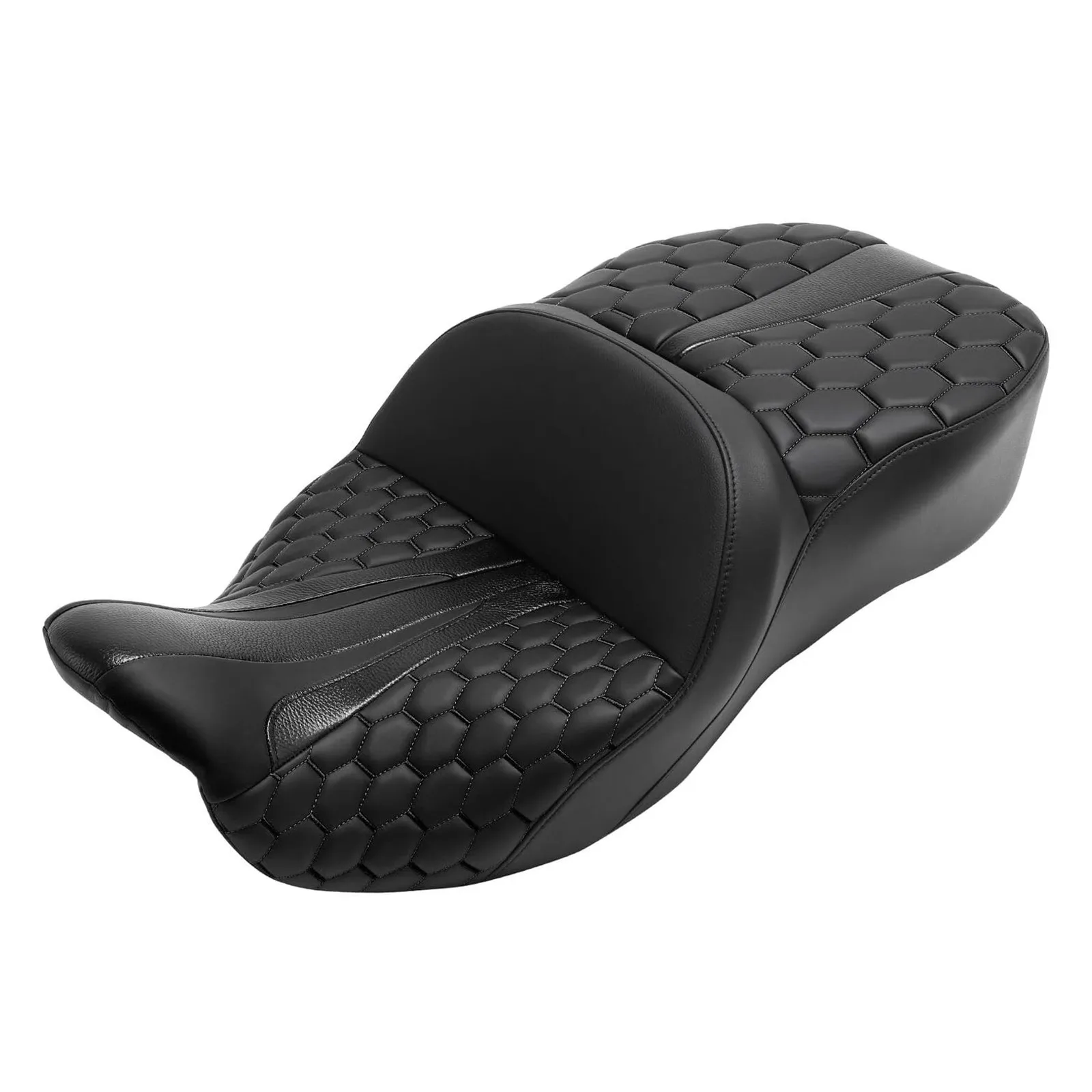 For Harley-Davidson Street Road Ultra Glide & Road King Double Seat Cushion Driver And Passenger Fit 2009-2023 Models