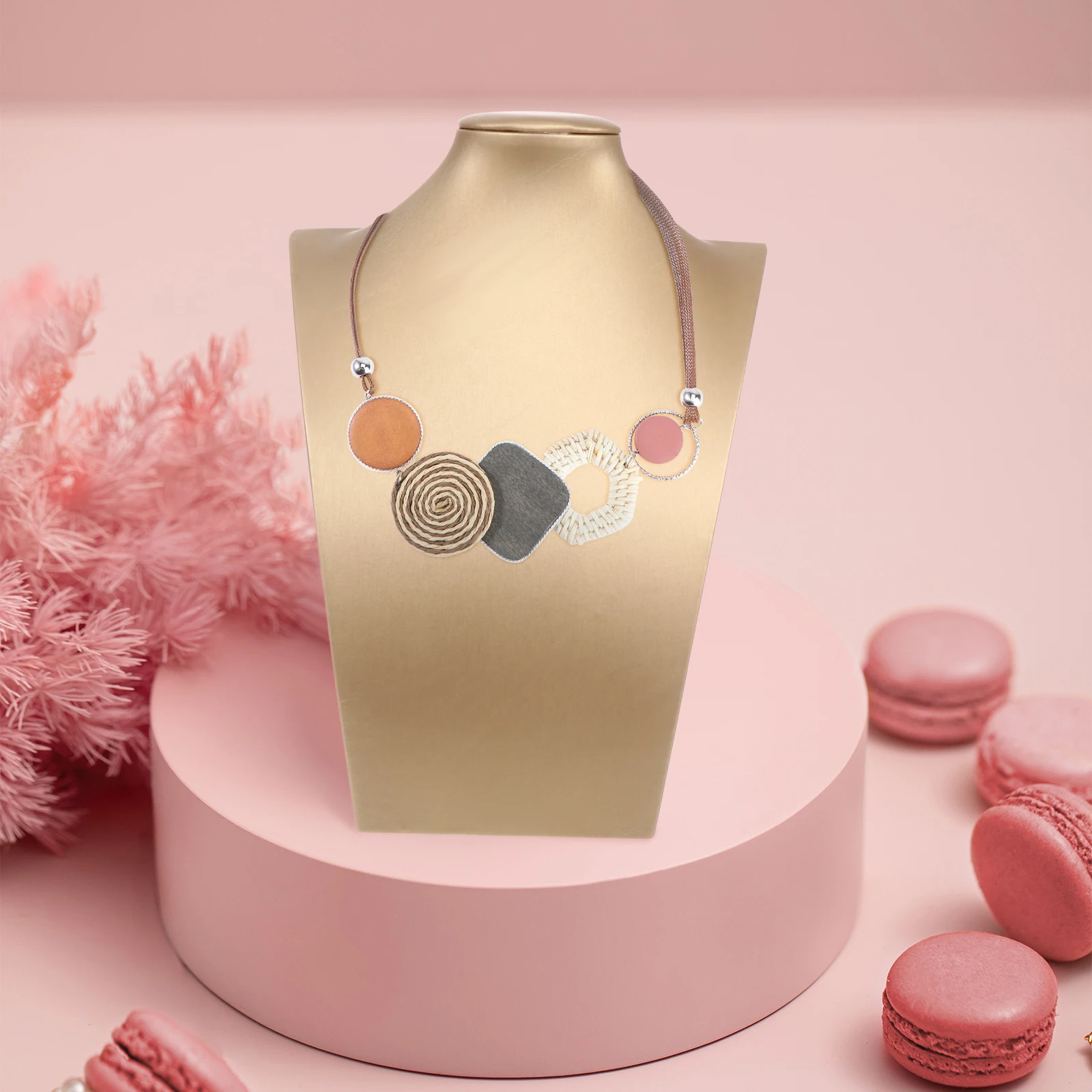 1pc Neck Mold Necklace Bust Rack Brushed Jewelry Organizer Shelf Necklace Stand Pendant Neck Bust Stand Storage