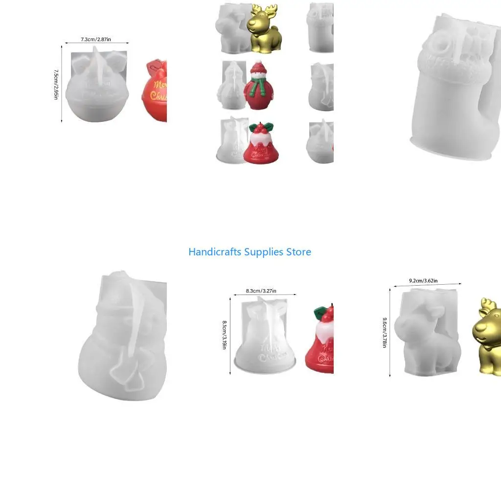 R1WA Quick Releases Silicone Holiday Mould Craft Set for Family Fun Christmas Decoration DIY Projects