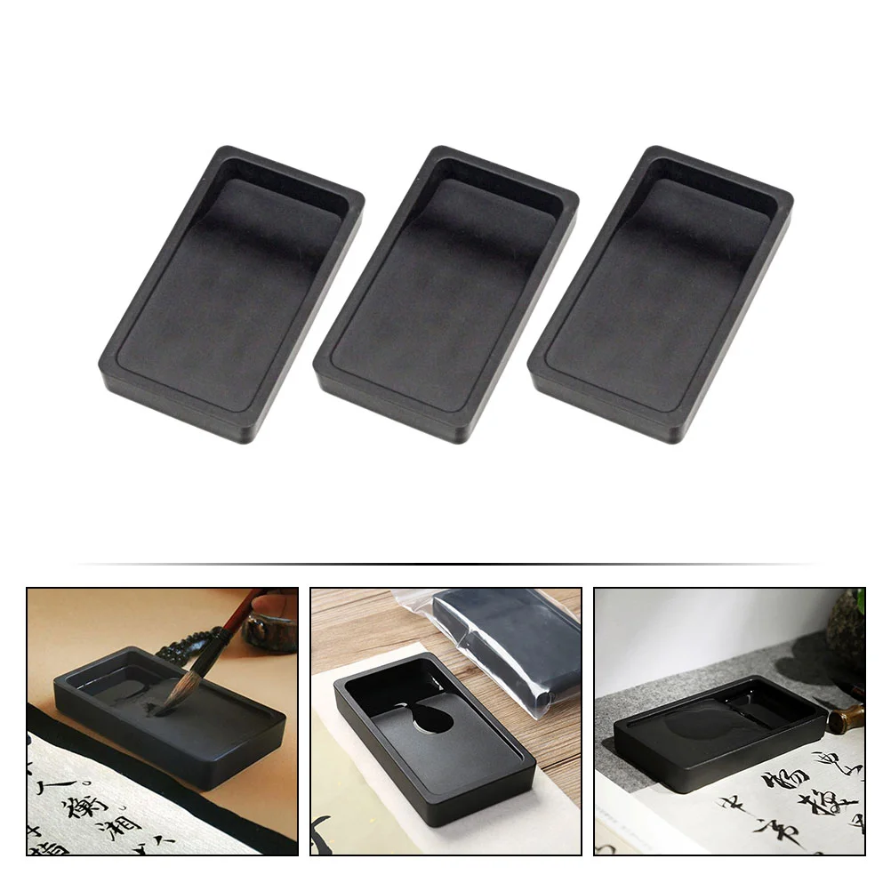3 Pcs Accessories Student with Cover Plastic Calligraphy Accessory Two-sided Plate