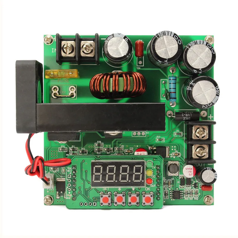 BST900W DC-DC Boost Converter LCD Display Step Up Power Supply Module 8-60V to 10-120V Voltage Transformer Module Regulator