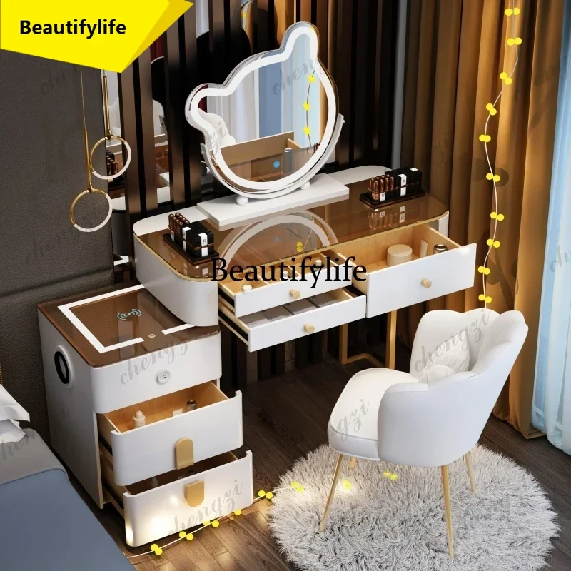 AA45  Unique Furniture Drawers Accessories Vanity Table Console Computer Bedside Women Tall Dressing Table Nail Comoda