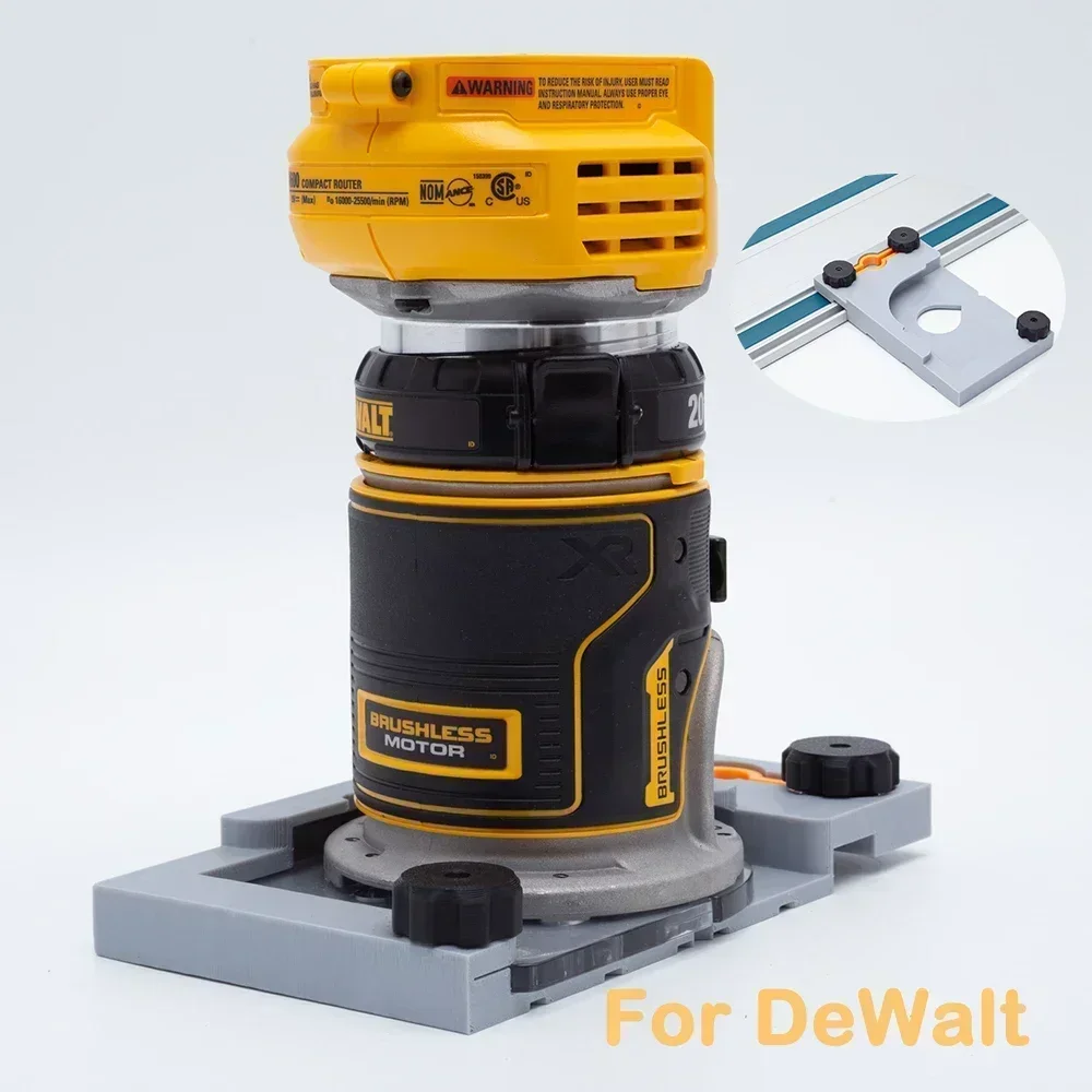 Router Base Track para Dewalt Conexão de Máquina Festool Makita Track Saw Guide Rail Router Adapter Only Dwp611