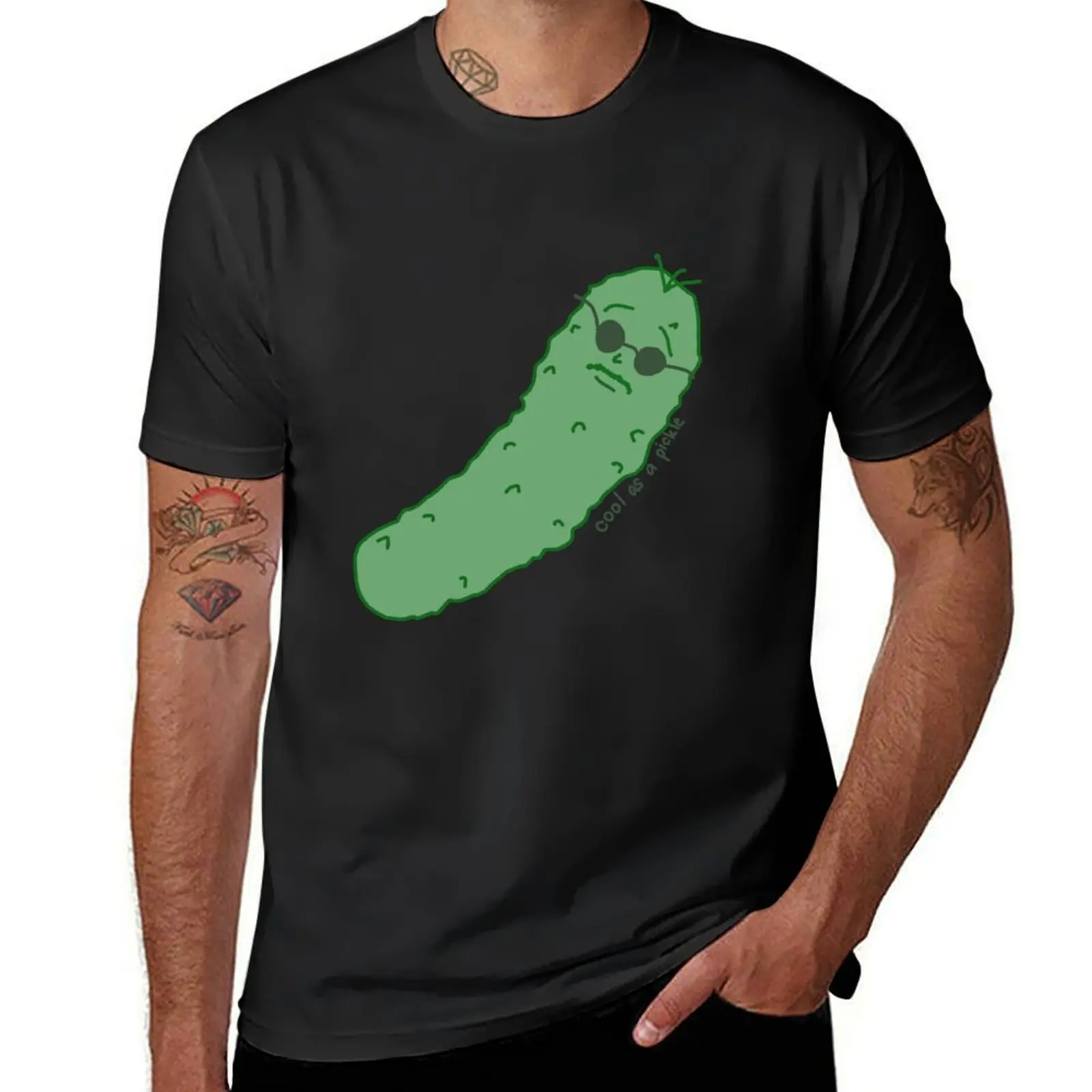 cool as a pickle T-Shirt anime clothes vintage quick-drying men workout shirt