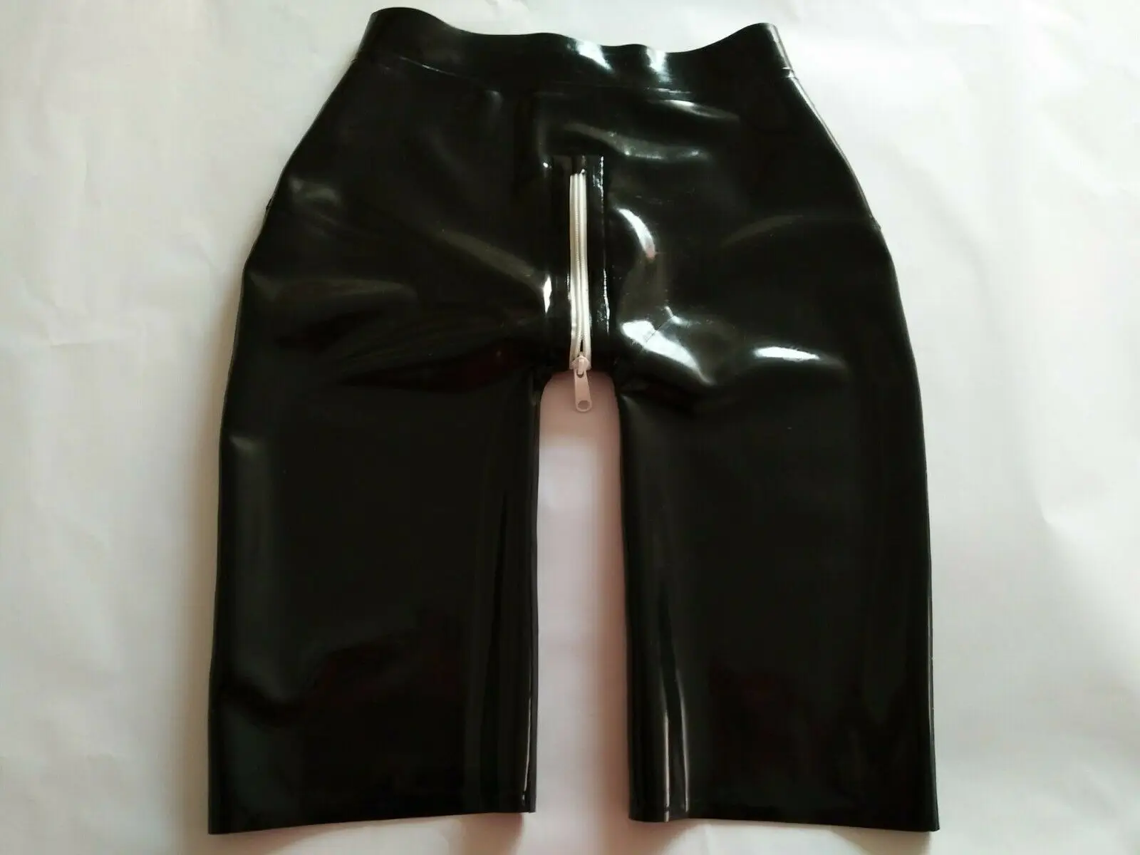 Latex Rubber Catsuit Ganzanzug Cropped Trouserspants Anzug Algehele Kostum