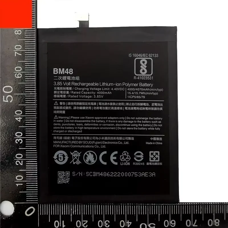 2024 Years Original Phone Battery BM48 For Xiaomi Note 2 Note2 High Quality Replacement Battery 4070mAh Fast Shipping