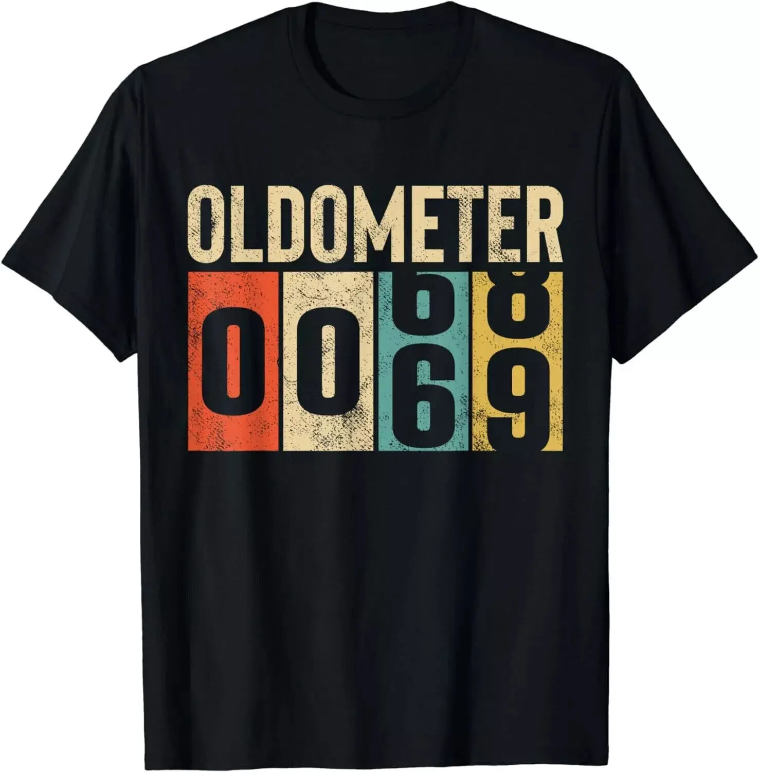 

Funny 69 Years Old Oldometer Vintage 69th Birthday Odometer Gift Unisex T-Shirt