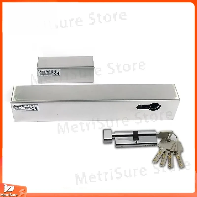Strike Lock DC 12V Fail-Safe Latch for Door Access Control System External Mounting Door Lock with Cylinder
