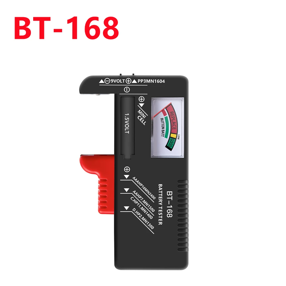 Digital Battery Tester LCD Display C D N AA AAA 9V 1.5V Button Cell Battery Capacity Check Detector Capacitance Diagnostic Tool