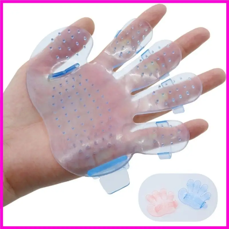 57BE 4PCS PET DOG HAIN MANSAGE CATS CATS เครื่องมือทำความสะอาดแมวถุงมือทำความสะอาดความงาม