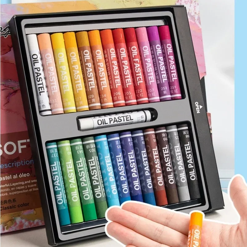 Conjunto Profissional de Cores Pastel a Óleo, Pintura Suave Crayons, Artistas Estudantis Iniciantes, Desenho Graffiti Art, Material Escolar, 12 Cores, 25 Cores, 38 Cores, 50 Cores