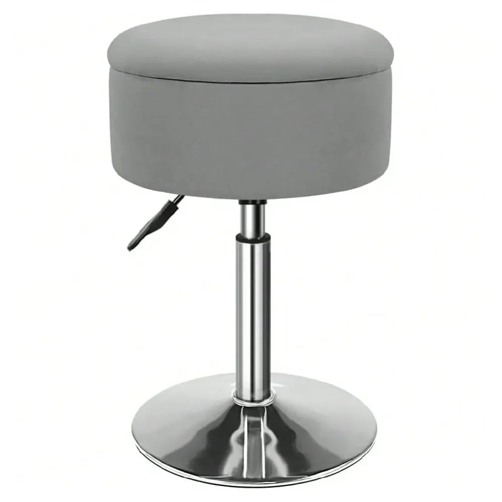

makeup vanity chair bedroom furniture stool chairRound Vanity Stool With Storage Height Adjustable Chair With Swivel Base NonSli