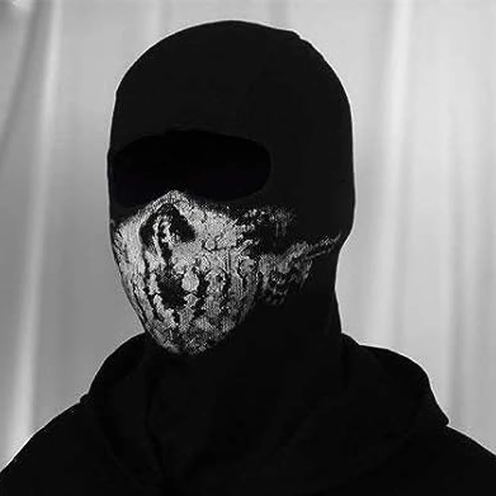 Surprise Mask Skull for Ghost Motorcycle Mask Cotton COD Face Mask Black