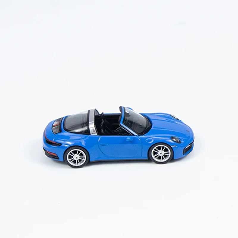 MINI GT 1:64โมเดลรถ911 Targa 4S อัลลอยหล่อตายฉลามสีน้ำเงิน #610