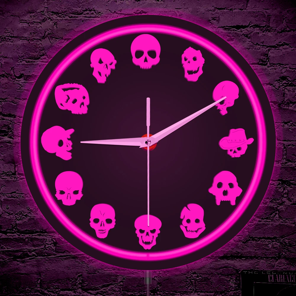 Reloj LED de neón con diseño d - Lighting Home Decor Wall Clocks reseña y precio