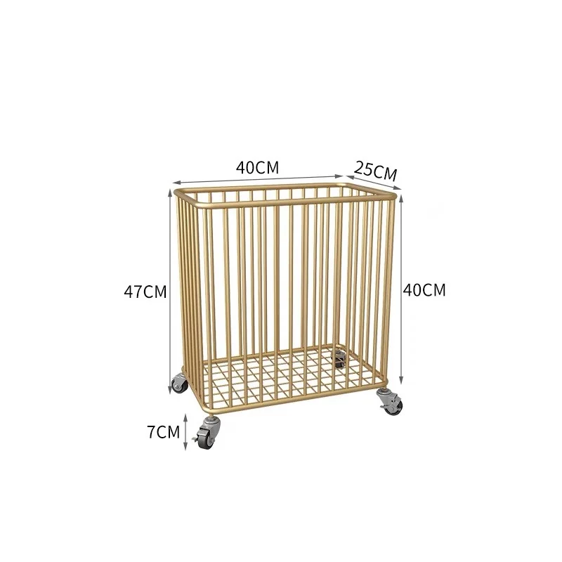 

Light Luxury Hotel Metal Laundry Basket Large Iron Children's Storage Home Ins Modern Bathroom Clothes