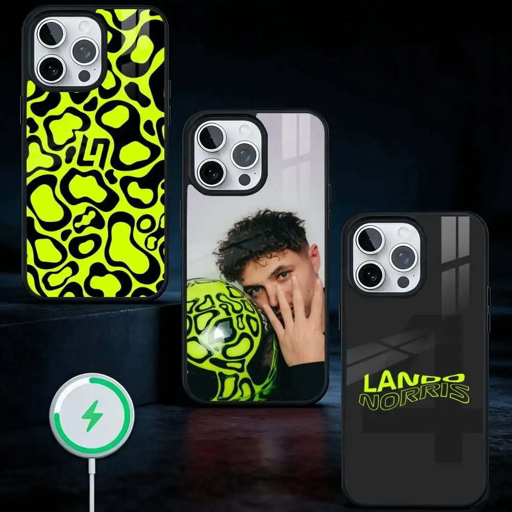 

L-Lando N-Norris 4 Phone Case For iPhone17,16,15,14,13 Plus,Pro Max Magnetic For Magsafe Wireless Charging