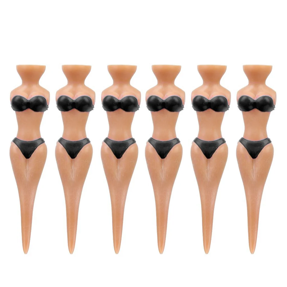 

6 Pcs Bikini Beauties Golf Gifts Tees Woman Seat Cushion Novelty Items Divot Tool Lady