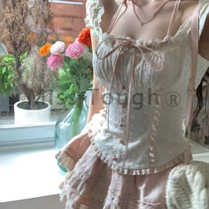 2022 نسائي خمر Kawaii حلو أنيق ياباني Y2K أميرة تنورة بدلة خمر Kawaii صيف جديد 2022 مجموعة أعلى 6 80s تنانير مبيعات - رقم 5