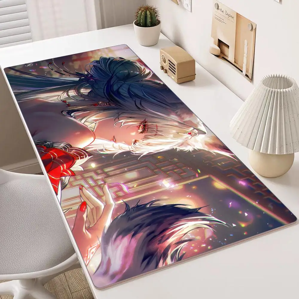 Hsin Wuthering Waves Mouse Pad Multiple Sizes Large Square Computer Office Game Table Mats Rubber Anti-slip Mousepads