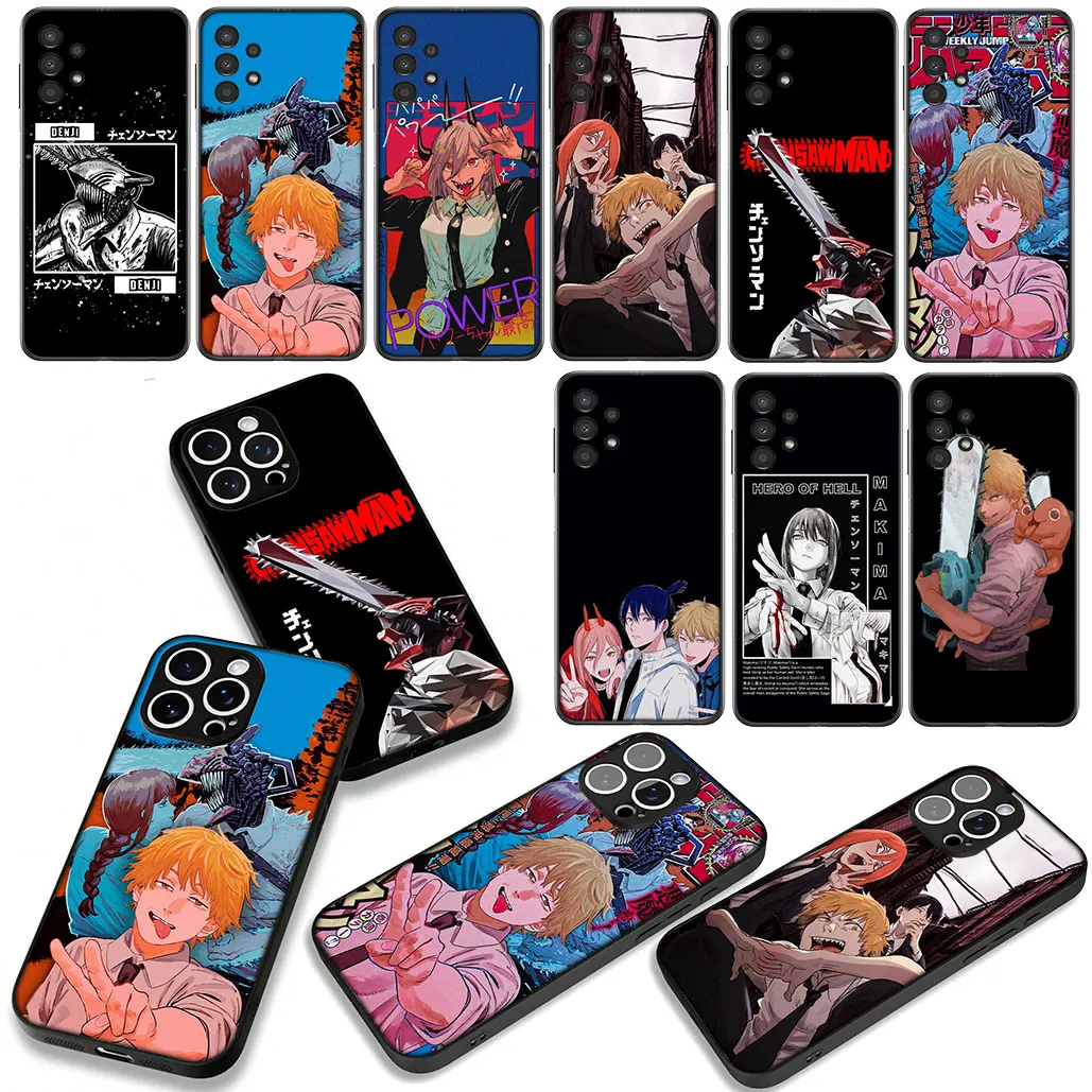 غطاء لهاتف أبل آيفون 16 15 14 11 برو ماكس SE2 XR 7 8 Plus 16E SE 2022 12 13 جراب هاتف تاتسوكي فوجيموتو بالمنشار رجل جير ماكيما #3