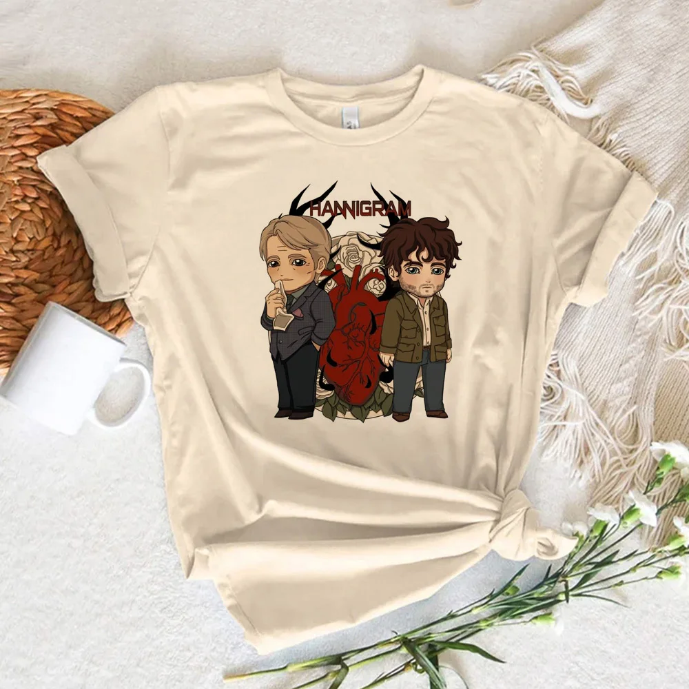 

Hannibal Tee women comic Japanese summer t-shirts female 2000s clothes