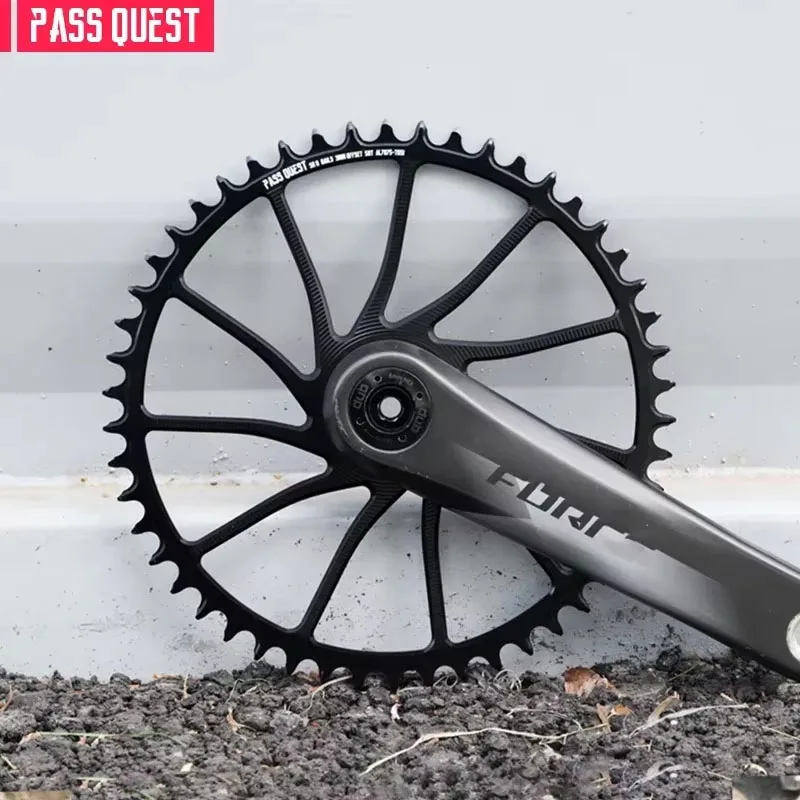 PASS QUEST Road Bike 8 Nails chainring 3mm offset Narrow Wide single chain ring for SRAM force 9/10/11/12S Direct mount crank