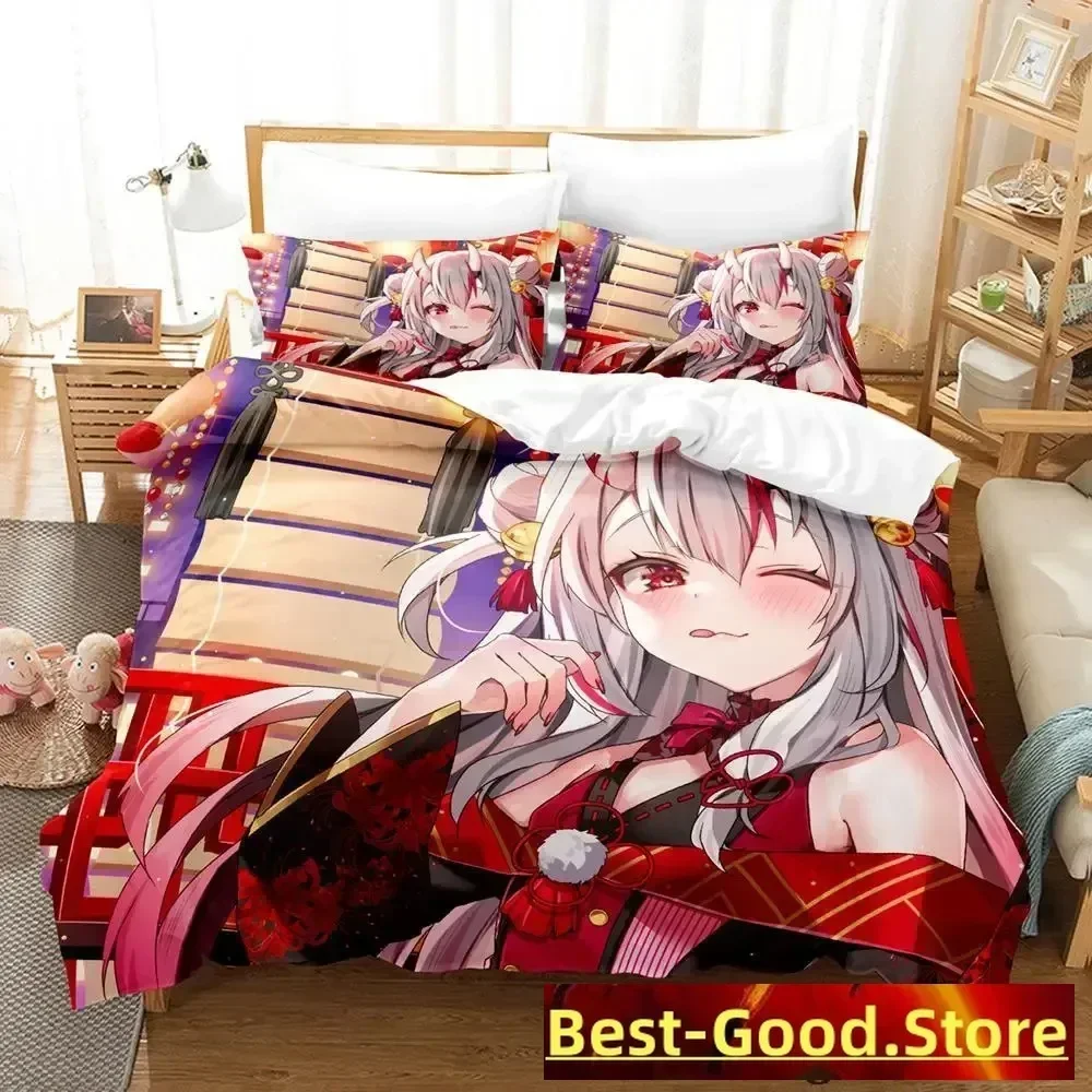 

3D Nakiri Ayame Anime parure Printed Bed Set Duvet Cover Pillowcase Bedding Set Bed Linen Sheet Quilt Cover Full Queen King Size