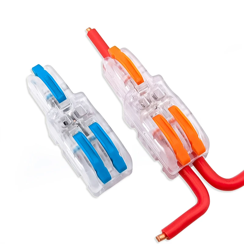 

One-in-Multiple-Out Wire Connector, Color Handle, Branch Terminal, Transparent Shell, Combined Butt-Type Parallel Connector