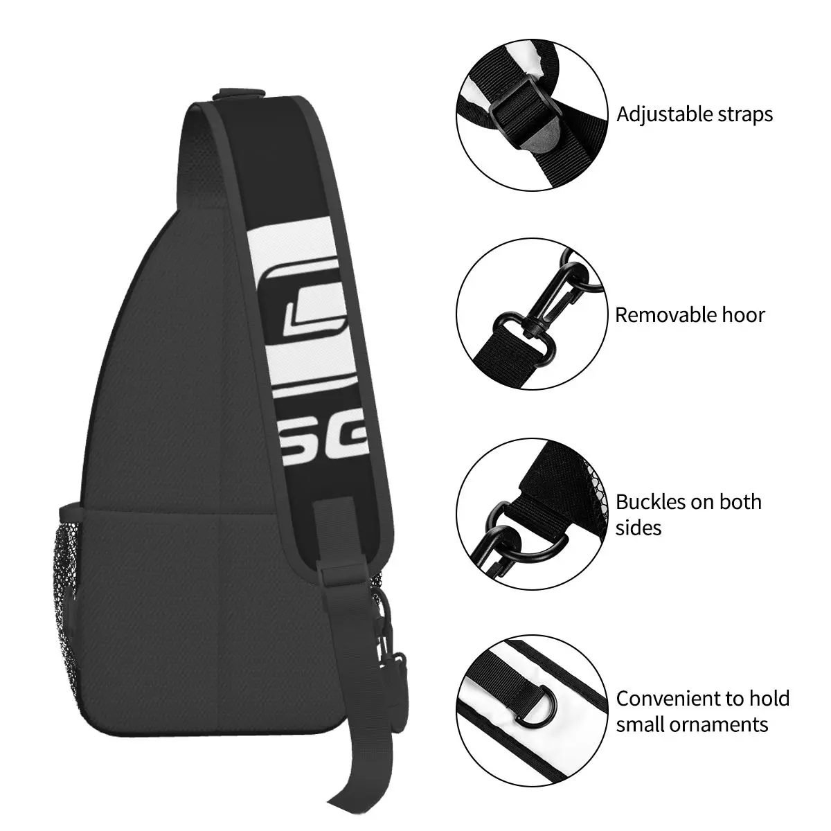 Gasgas Motorrad Cross body Schulter taschen bedruckte Brusttasche Moto Schulter Rucksack Tages rucksack zum Wandern Reise Camping Schulranzen