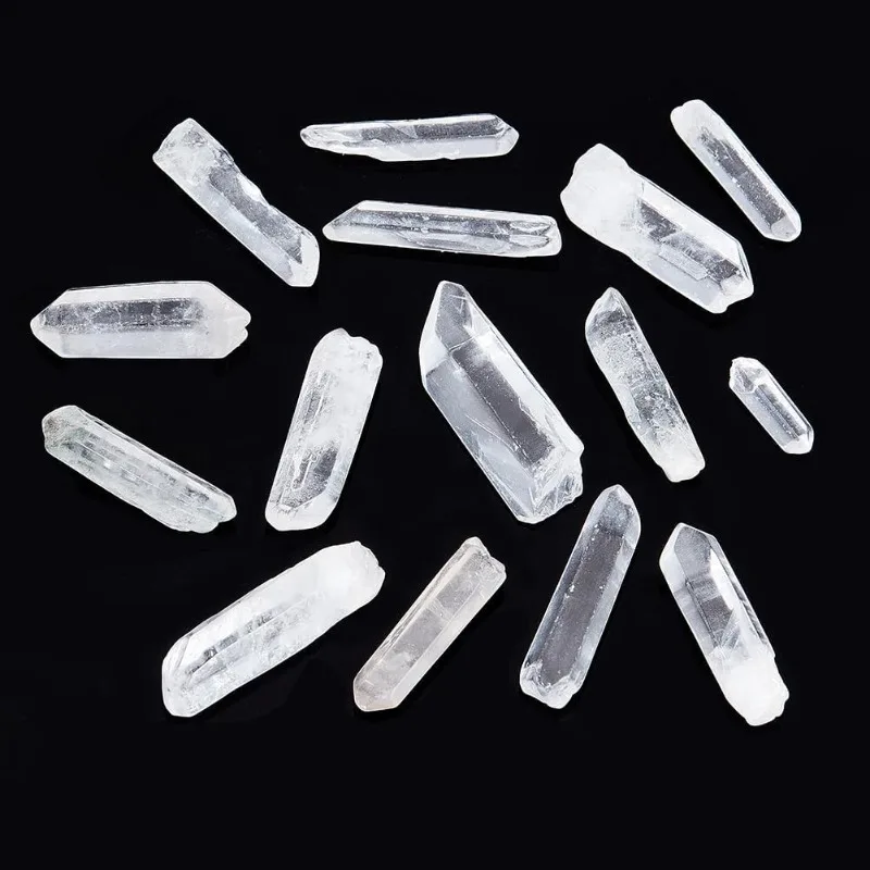 

15pcs Natural Rough Quartz Crystal Multiaspect Clear Quartz Crystal 0.75~1.93 Inch Natural Clear Quartz Points Stones for Home