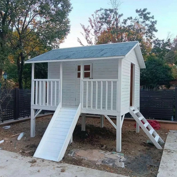 Maison de jeu en bois pour enfants, salle de jeux, théâtre de maternelle, à vendre, Bahçe Salıncakla