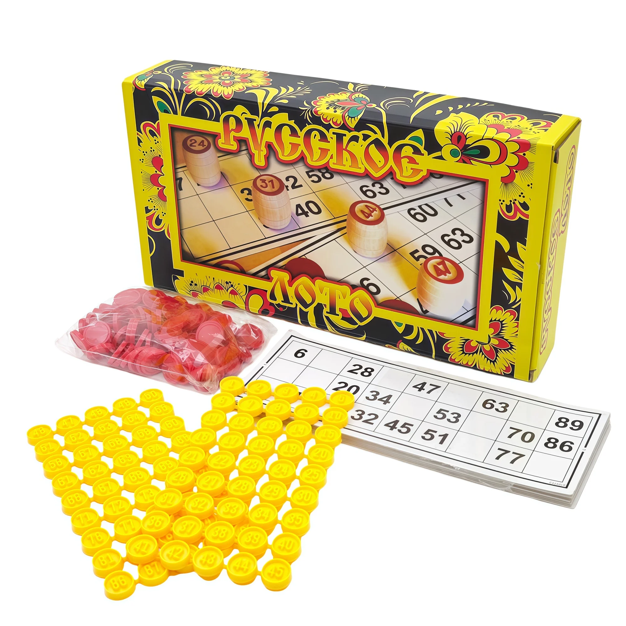 

Русское лото — это традиционная настольная игра, классическая семейная игра, идеально подходящая для Дня святого Валентина. (Русский язык)