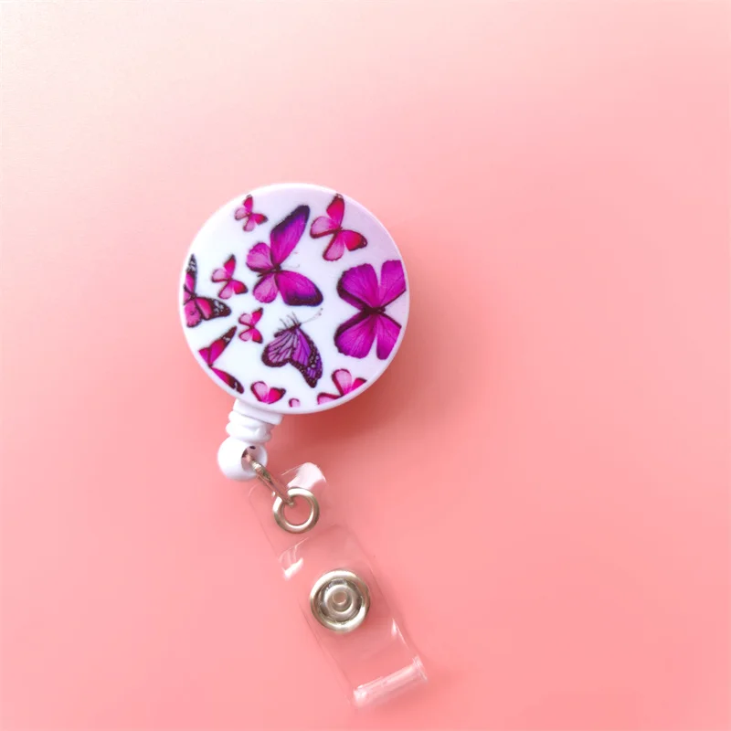 Leoparden-Kartenhalter mit horizontaler einziehbarer Schnalle, Business-Abzeichenrolle, Clip für Damen, Kartenhalter, Ärzte, Krankenschwestern, Hängen Sie Zertifikate – Detail 25