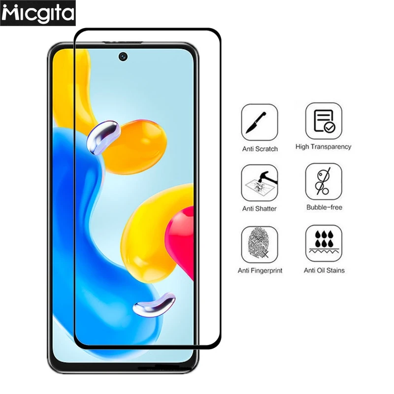 Folia ze szkła hartowanego 6w1 9H do Redmi Note 11S 5G Screen Protector 6.6" Anti-Scratch do Redmi Note 11S 5G Miękka folia na obiektyw z włókna